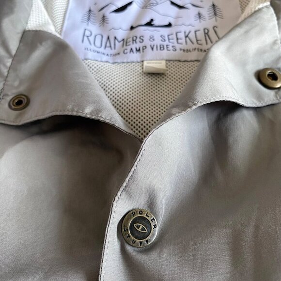 Poler Windbreaker Jacket Coat Mens L Camp Vibes Outdoor Outfitter Rain Gorpcore - Picture 4 of 14